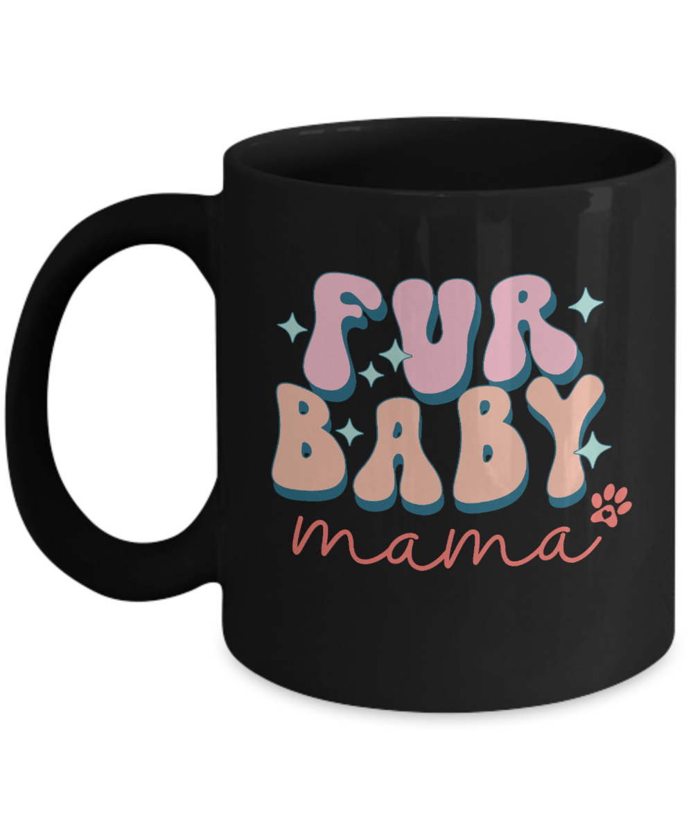 Pet Lover Mug - Fur Baby Mama (Black)