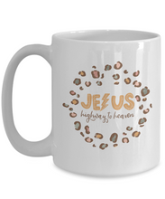 Load image into Gallery viewer, Inspirational Mug - Jesus Highway to Heaven (White)
