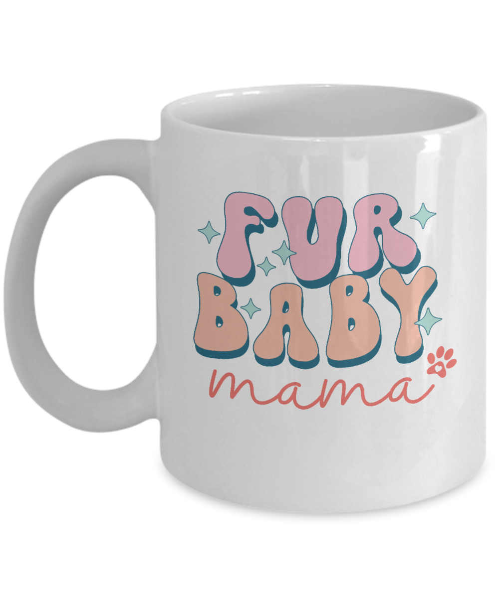 Pet Lover Mug - Fur Baby Mama (White)