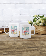 Load image into Gallery viewer, Dog Lover Mug - Live Love Bark (White)
