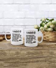 Load image into Gallery viewer, Laughter is a Parachute - It Softens the Landing Mug
